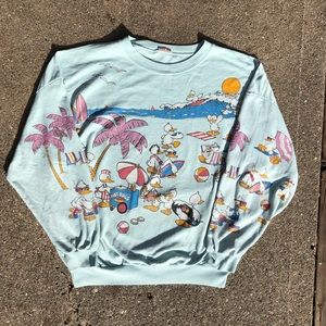 80s Vintage Lifestyles Cartoon Duck Crewneck